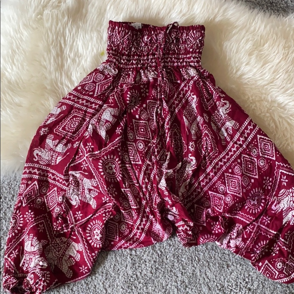 Tribal Printed Elephant Toddler Harem Pants 3T